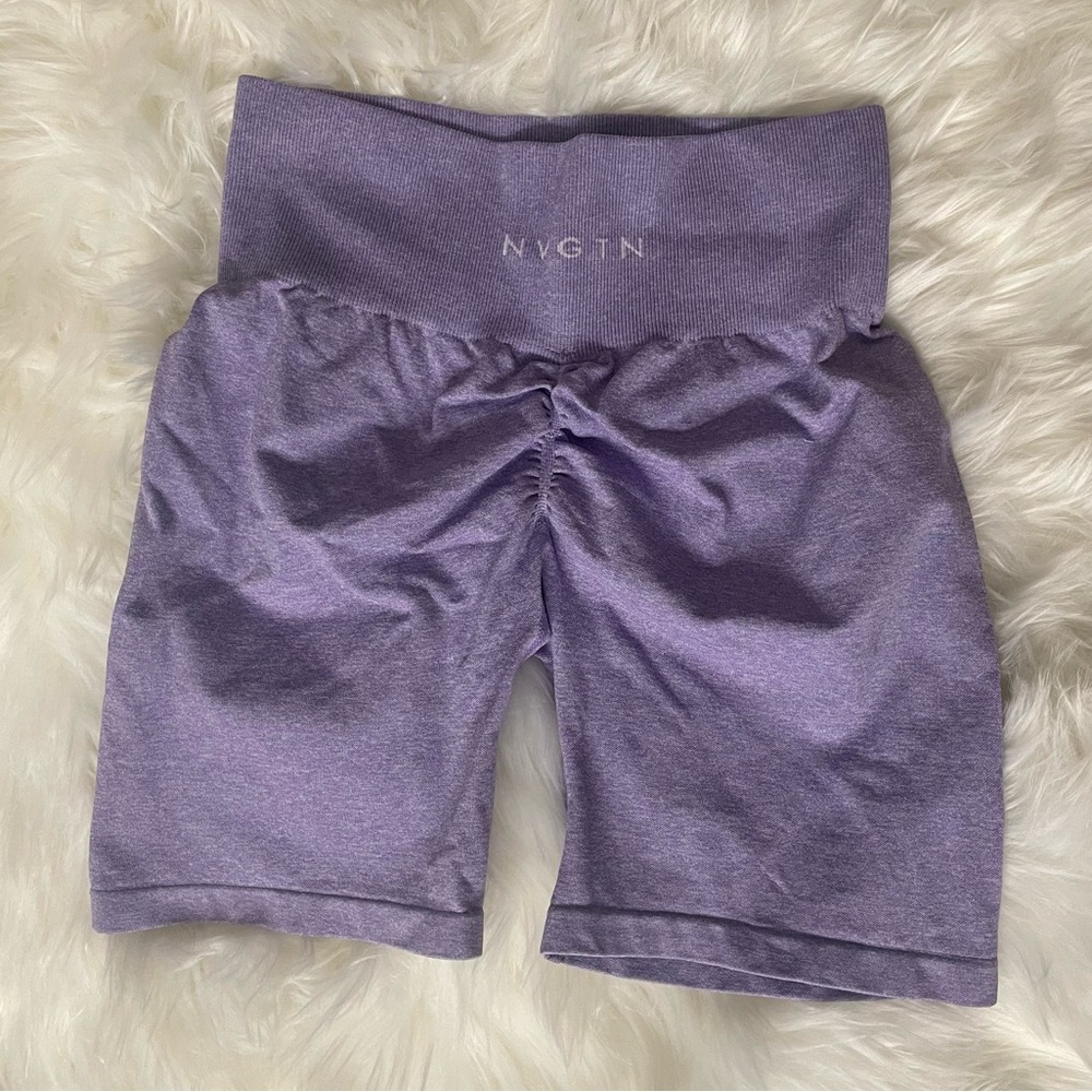 NVGTN Women's Lavender Scrunch Seamless Shorts
